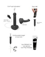 Strap-On-Me - Squirting Cum Dildo - Spuitende Dildo - Maat S - Zwart