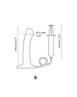 Strap-On-Me - Squirting Cum Dildo - Spuitende Dildo - Maat S - Zwart
