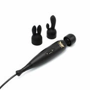 Pixey Turbo - Wand Vibrator - Massager - Black Edition - Met Twee Opzetstukken