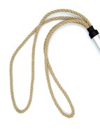 Mister B - Impact Zweep Van Hennep Touw - Hemp - Dubbele Lus - Lengte 32 cm