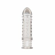 Chisa 0velties - Swirls - Geribbelde Penis Sleeve - Grijs Transparant