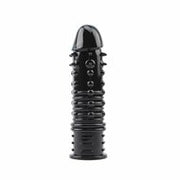 Chisa Novelties - Swirls - Geribbelde Penis Sleeve - Zwart