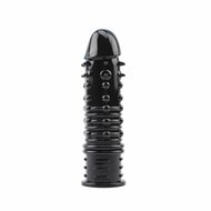 Chisa Novelties - Swirls - Geribbelde Penis Sleeve - Zwart