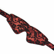 Liebe Seele - Victorian Garden Blinddoek Met Zachte Pluche Binnenvoering - Vegan Vriendelijk - Zwart/Rood