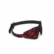 Liebe Seele - Victorian Garden Blinddoek Met Zachte Pluche Binnenvoering - Vegan Vriendelijk - Zwart/Rood