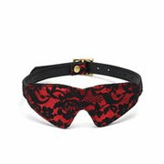 Liebe Seele - Victorian Garden Blinddoek Met Zachte Pluche Binnenvoering - Vegan Vriendelijk - Zwart/Rood