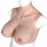 XX-DreamToys - Ultra Realistische Bodysuit - Male to Female - Vrouwentorso Met Borsten - Lichte Huidskleur - L