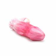 Kiotos Monstar 02 - Penis Sleeve - Penisverlenging - Met Ball Stretcher Opening - Siliconen - Roze Wit