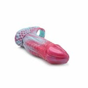 Kiotos Monstar 03 - Penis Sleeve - Penisverlenging - Met Ball Stretcher Opening - Siliconen - Roze Blauw