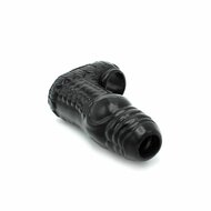 Kiotos Monstar 05 - Penis Sleeve - Penisverlenging - Met Ball Stretcher Opening - Diameter Ø 50 mm - Siliconen - Zwart