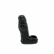 Kiotos Monstar 05 - Penis Sleeve - Penisverlenging - Met Ball Stretcher Opening - Diameter Ø 50 mm - Siliconen - Zwart