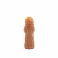 Kiotos Monstar 08 - Penis Sleeve - Penisverlenging - Met Ball Stretcher Opening - Diameter 50 mm - Siliconen - Beige