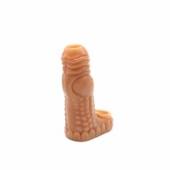 Kiotos Monstar 08 - Penis Sleeve - Penisverlenging - Met Ball Stretcher Opening - Diameter 50 mm - Siliconen - Beige