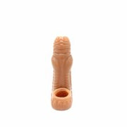 Kiotos Monstar 08 - Penis Sleeve - Penisverlenging - Met Ball Stretcher Opening - Diameter 50 mm - Siliconen - Beige
