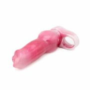 Kiotos Monstar 09 - Penis Sleeve - Penisverlenging - Met Ball Stretcher Opening - Lengte 205 mm - Siliconen - Roze Wit