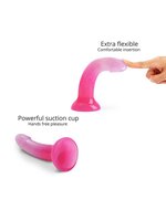 Love to Love - Dildo - Dildoll Sunrise - Buigbaar - Siliconen - Met Glitters - Roze