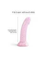 Love to Love - Dildo - Dildoll Starlight - Buigbaar - Siliconen - Met Gouden Glitterende Sterren - Roze