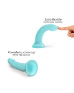 Love to Love - Dildo - Dildoll Nightfall - Buigbaar - Siliconen - Blauw Met Gouden Glitterende Sterren