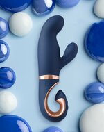 G Vibe - Gentley - Rabbit Vibrator - G-Spot en Clitoris Stimulatie - Siliconen - Blauw/Goud