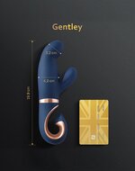 G Vibe - Gentley - Rabbit Vibrator - G-Spot en Clitoris Stimulatie - Siliconen - Blauw/Goud