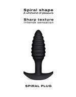 Dorcel - Buttplug - Spiraalvormige Buttplug - Anaal Speeltje - Siliconen - Zwart
