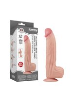 Lovetoy - Dildo - Sliding Skin Dildo - Lengte 31 cm - Lichte Huidskleur