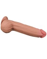 Lovetoy - Dildo - Sliding Skin Dildo - Lengte 31 cm - Lichte Huidskleur