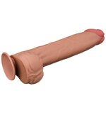 Lovetoy - Dildo Met Sliding Skin Technologie - 36 x 6.6 cm - Lichte Huidskleur