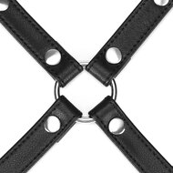 Liebe Seele - Black Bond - Bonded Leren Hogtie Bondage Connector - Eco-vriendelijk - Nikkelvrij - Zwart