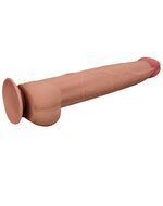 Lovetoy - Dildo - Sliding Skin Dildo - Lengte 34 cm - Lichte Huidskleur