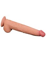 Lovetoy - Dildo - Sliding Skin Dildo - Lengte 34 cm - Lichte Huidskleur