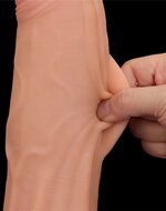 Lovetoy - Dildo - Sliding Skin Dildo - Lengte 34 cm - Lichte Huidskleur