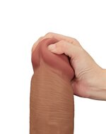 Lovetoy - Dildo -Sliding Skin Dildo - Lengte 36 cm - Bruin