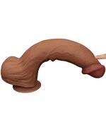 Lovetoy - Dildo -Sliding Skin Dildo - Lengte 36 cm - Bruin