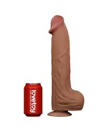 Lovetoy - Dildo -Sliding Skin Dildo - Lengte 36 cm - Bruin