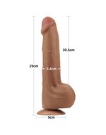 Lovetoy - Dildo - Sliding Skin Dildo - Lengte 29 cm - Bruin