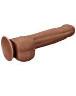 Lovetoy - Dildo - Sliding Skin Dildo - Lengte 29 cm - Bruin