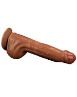 Lovetoy - Dildo - Sliding Skin Dildo - Lengte 29 cm - Bruin