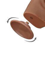Lovetoy - Dildo - Sliding Skin Dildo - Lengte 29 cm - Bruin
