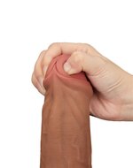 Lovetoy - Dildo - Sliding Skin Dildo - Lengte 29 cm - Bruin