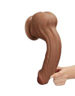 Lovetoy - Dildo - Sliding Skin Dildo - Lengte 29 cm - Bruin