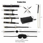 BDSM Fancy 9 Item Kit - Luxe Draagtas met 9 Verschillende BDSM Artikelen - Zwart