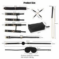 BDSM Fancy 9 Item Kit - Luxe Draagtas met 9 Verschillende BDSM Artikelen - Zwart