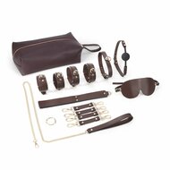 BDSM Fancy 9 Item Kit - Luxe Draagtas met 9 Verschillende BDSM Artikelen - Bruin