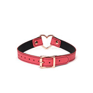 Liebe Seele - Angel's Kiss - Smalle Choker Met Hartvormige Ring - Luxe En exclusief ontwerp - Roze/Rosé Goud
