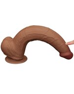 Lovetoy - Dildo - Sliding Skin Dildo - Lengte 34 cm - Bruin