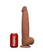 Lovetoy - Dildo - Sliding Skin Dildo - Lengte 34 cm - Bruin