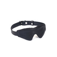 Liebe Seele - Black Bond - Bonded Leren Blinddoek met Zachte Voering - Eco-vriendelijk - Zwart