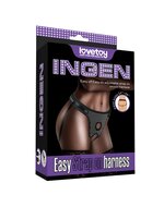 LoveToy - Strap-on Harnas - Verstelbaar Easy Strap-on Harnas - Zonder Dildo - Zwart & Wit