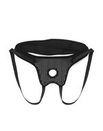 LoveToy - Strap-on Harnas - Verstelbaar Easy Strap-on Harnas - Zonder Dildo - Zwart & Wit